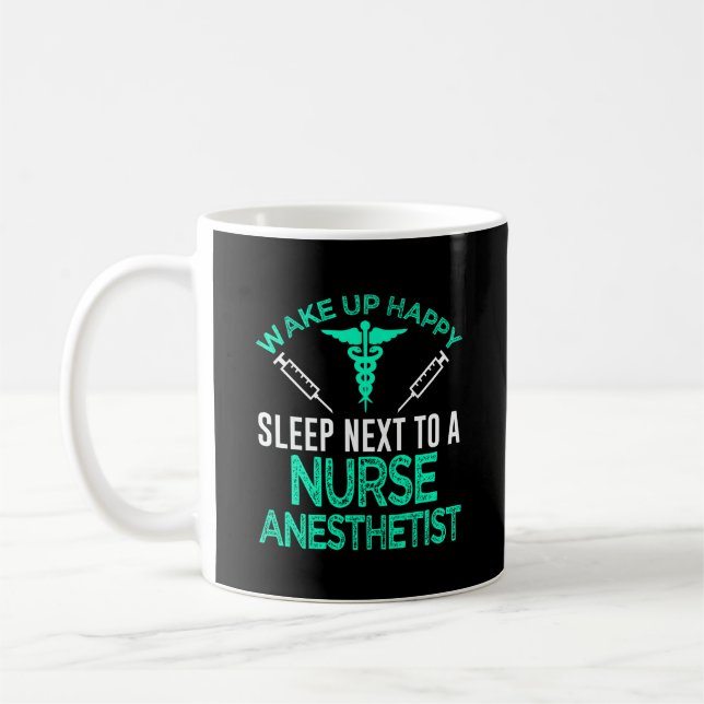 Taza De Café Enfermera anestesista RN Regalo de Enfermera Regis (Izquierda)
