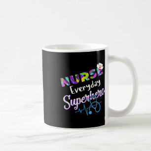 Taza De Café Enfermera cada día Superhéroe Coloring Internation
