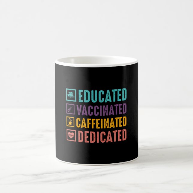 Taza De Café Enfermera Cafeinada Educada (Centro)