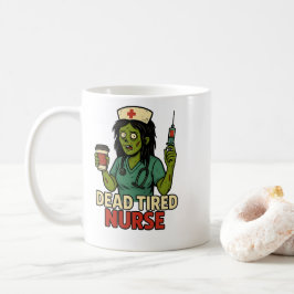 Taza De Café "Enfermera cansada muerta" Mug de Halloween