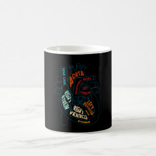 Taza De Café enfermera cardíaca CVICU anatomía cardiología cora