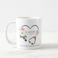 Enfermera Caregiver Estetoscopio Floral