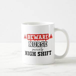 Taza De Café Enfermera Con Turno De Noche   Enfermera y atenció