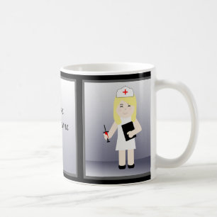 Taza De Café Enfermera cutáneo 4 Personalizado Mug