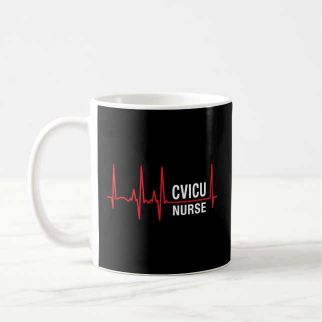 Taza De Café Enfermera Cvicu Enfermera Cardiovascular Icu (Izquierda)