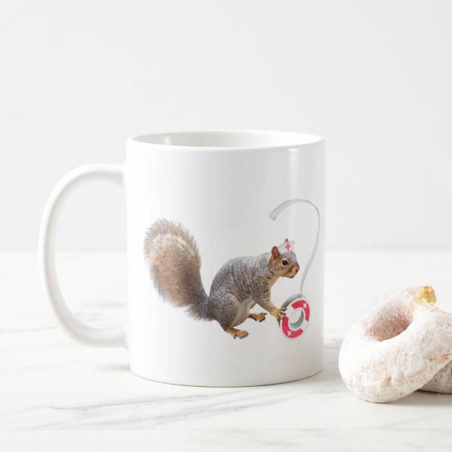 Taza De Café Enfermera de ardilla (Con donut)