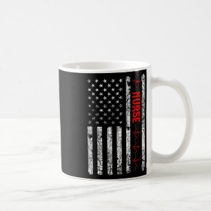 Taza De Café Enfermera de bandera de los Estados Unidos: enferm