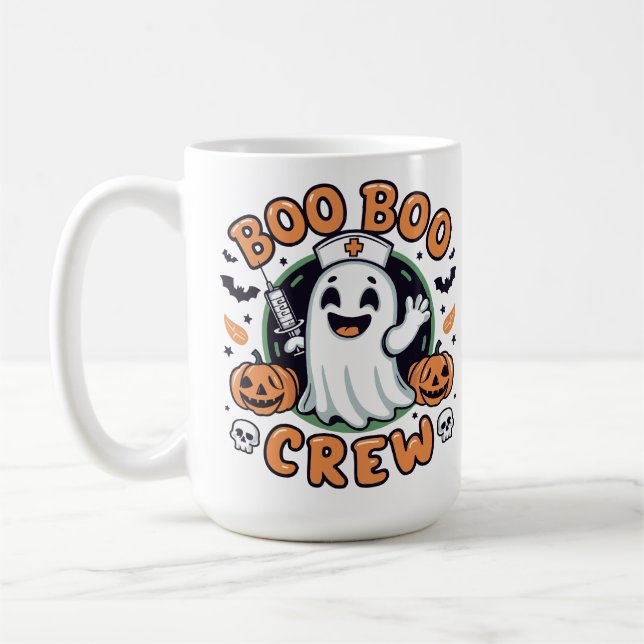 Taza De Café Enfermera de Boo Boo Crew Halloween (Izquierda)