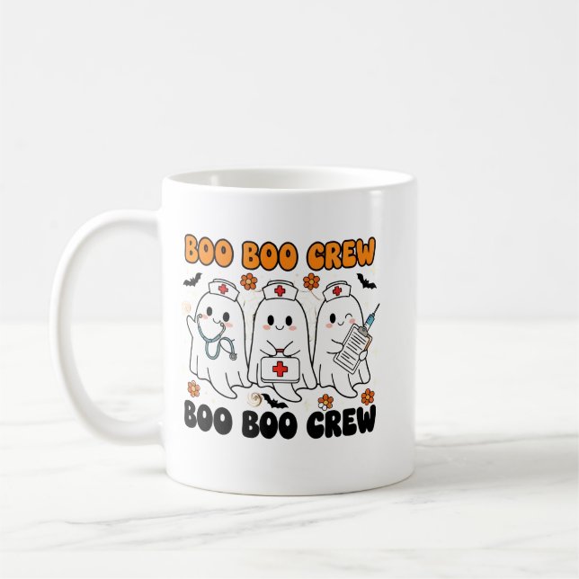 Taza De Café Enfermera de Boo Boo para mujeres de Halloween (Izquierda)