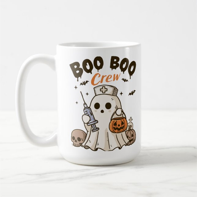 Taza De Café Enfermera de Boo Boo Personalizada Halloween (Izquierda)