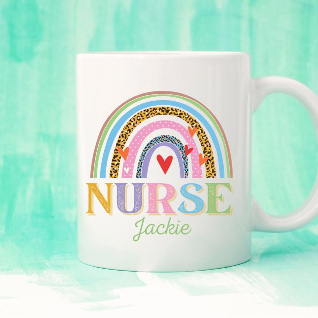 Taza De Café Enfermera de café colorida personalizada (Subido por el creador)