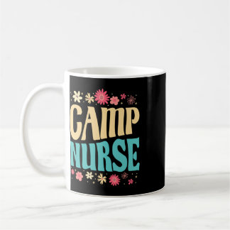 Taza De Café Enfermera de campamento Outfit floral Verano Campi
