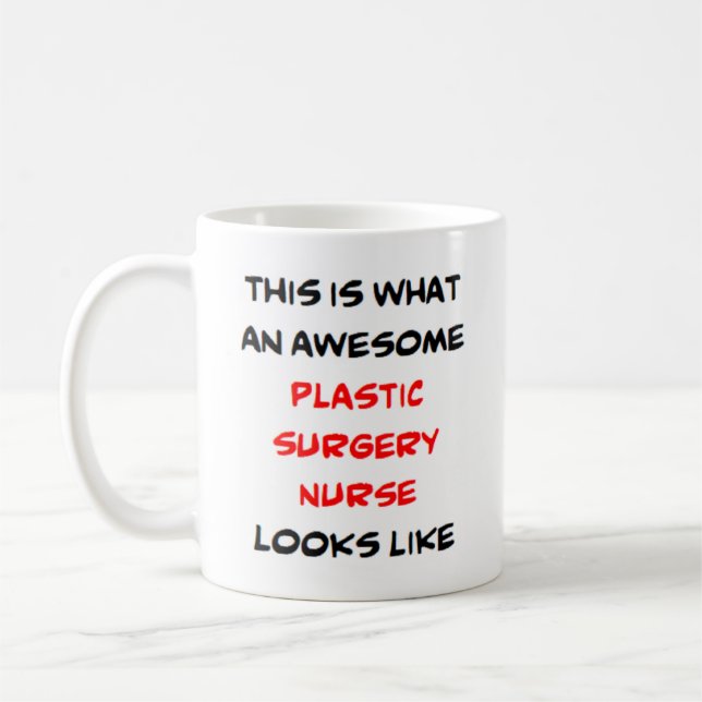 Taza De Café enfermera de cirugía plástica, genial (Izquierda)