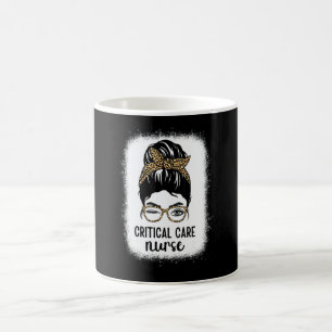 Taza De Café Enfermera de Cuidados Intensivos Enfermería Leopar