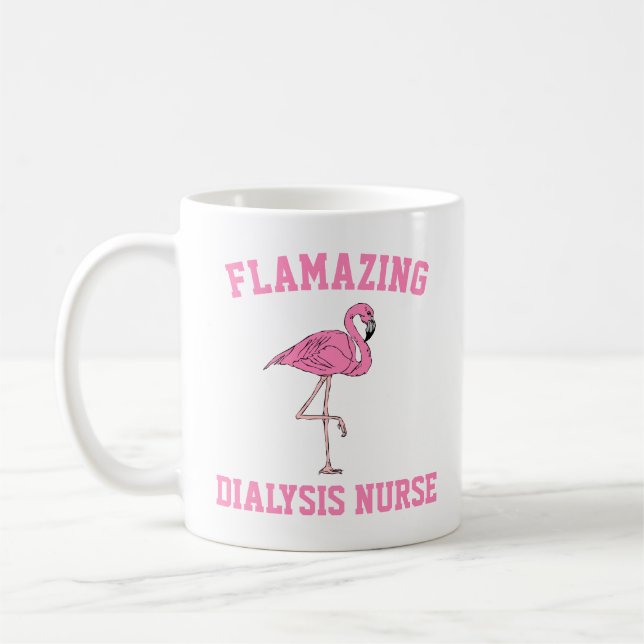 Taza De Café Enfermera de diálisis inflamatoria Mug (Izquierda)