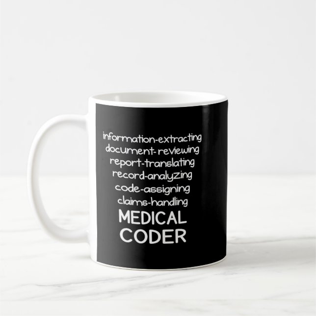 Taza De Café Enfermera de facturación de códigos médicos para c (Izquierda)