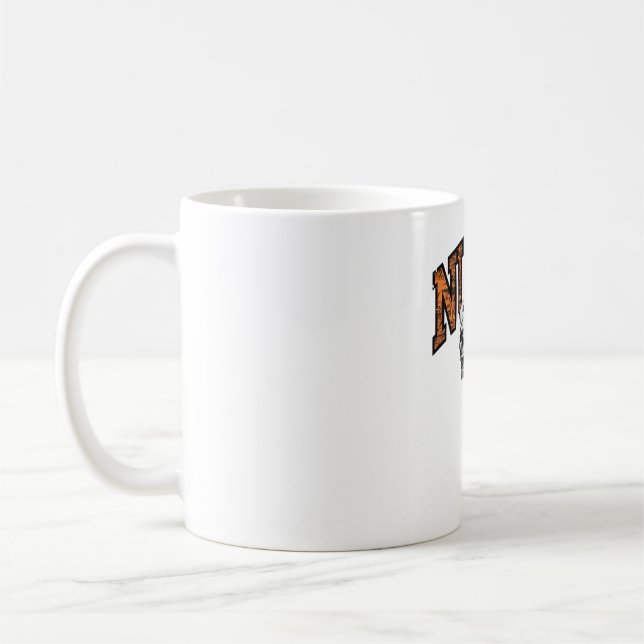 Taza De Café Enfermera de Halloween Coquette Bow camiseta clási (Izquierda)