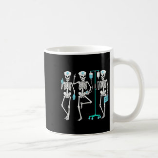 Taza De Café Enfermera de Halloween Esqueleto Enfermería Sanita