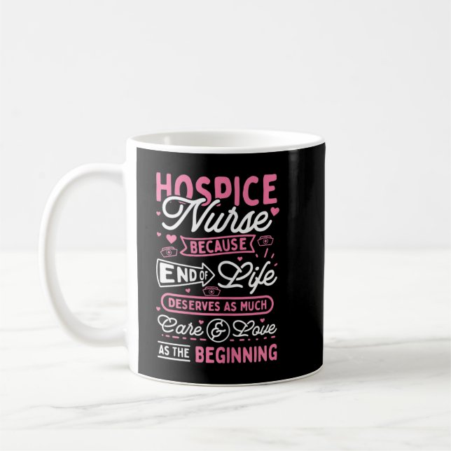 Taza De Café Enfermera de hospicio para mujeres T-Shirt (Izquierda)