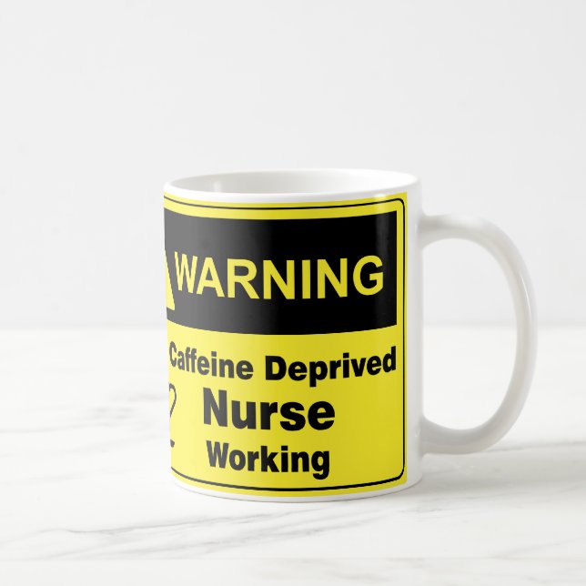 Taza De Café Enfermera de la advertencia del cafeína (Derecha)