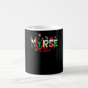 Taza De Café Enfermera de Navidad Enfermera Trabajadora Sanitar