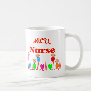 Taza De Café Enfermera de NICU--Gráficos adorables del bebé