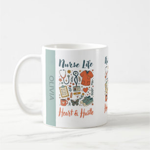 Taza De Café Enfermera de nombre personalizado