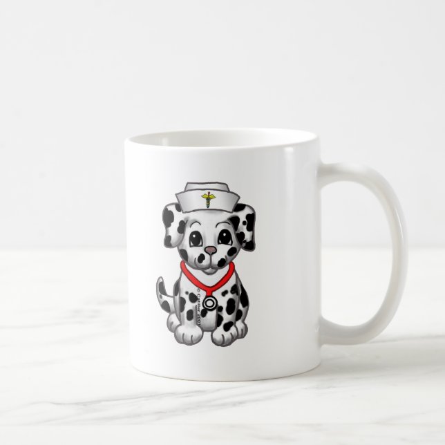 Taza De Café Enfermera de perros de cachorros (Derecha)