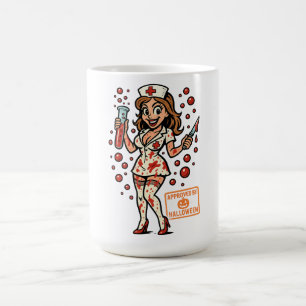 Taza De Café Enfermera de Pin-Up de Halloween - Personalizado e