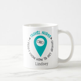 Taza De Café Enfermera de viaje divertida personalizada para ca