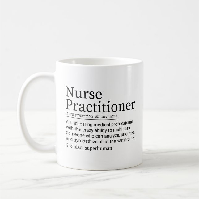Taza De Café Enfermera definición de profesional, reconocimient (Izquierda)