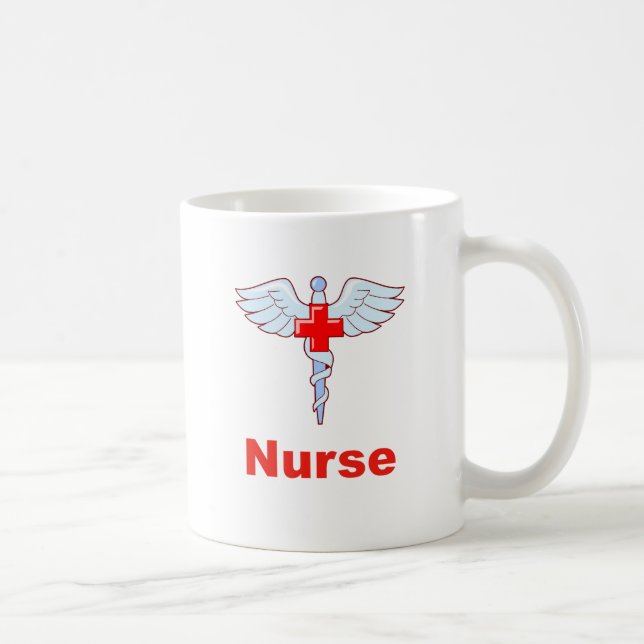 Taza De Café Enfermera del caduceo (Derecha)
