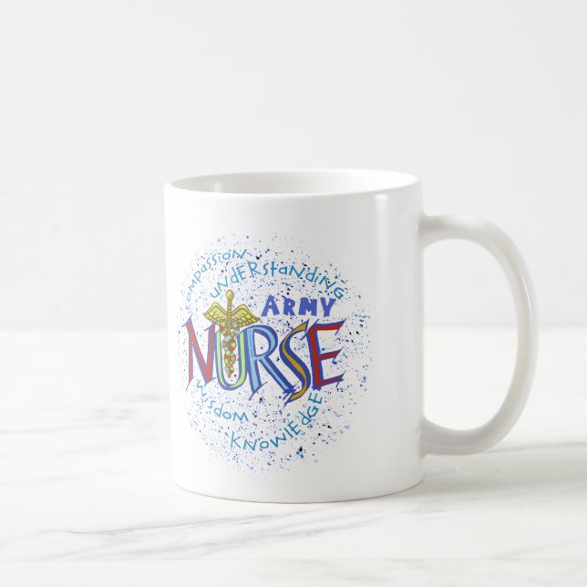 Taza De Café Enfermera del Ejército Motto  (Derecha)