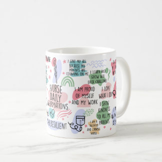 Taza De Café Enfermera Diaria Afirmación Enfermería Inspiradora
