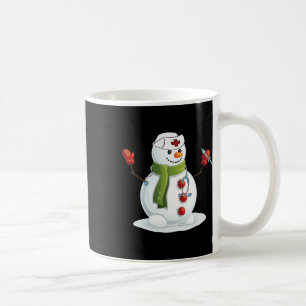 Taza De Café Enfermera divertida de Navidad muñeco de nieve enf