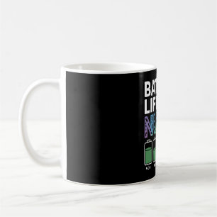 Taza De Café Enfermera Divertida Frase Batería Vida Colorido Mé