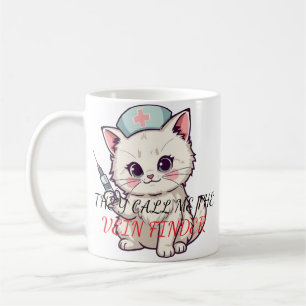 Taza De Café Enfermera Divertida Gato Localizador de Venas Pers