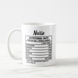 Taza De Café Enfermera divertida Nutrición Valor Regalo Café Mu