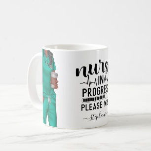 Taza De Café Enfermera en curso personalizada