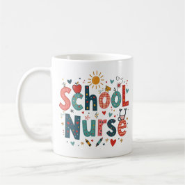 Taza De Café Enfermera Escolar Caprichosa – Nombre Personalizad