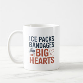 Taza De Café Enfermera Escolar Compresas de Hielo y Corazones G