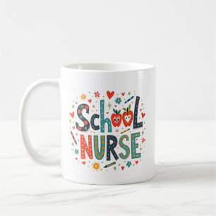 Taza De Café Enfermera escolar - Diseño de nombres personalizad