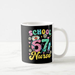Taza De Café Enfermera Escolar Divertida 67 Diseño de Meme Médi