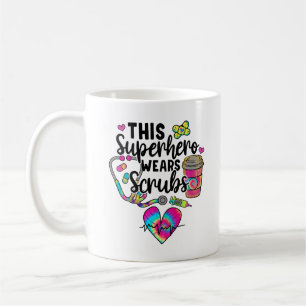 Taza De Café Enfermera Esta Superheroína Usa Scrubs