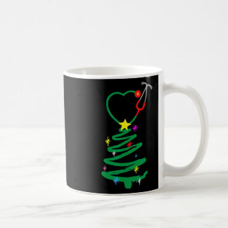 Taza De Café Enfermera estetoscopio de árbol de Navidad Enferme