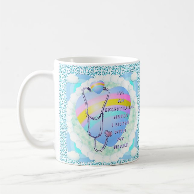 Taza De Café Enfermera excepcional con estetoscopio  (Izquierda)