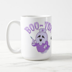 Taza De Café Enfermera fantasma divertida Boo-Tox Halloween Hu
