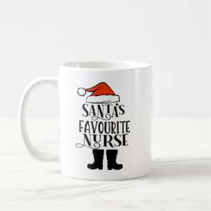 Taza De Café Enfermera favorita personalizada de Santa Claus