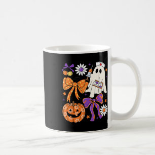 Taza De Café Enfermera floral de Boho Preppy Fantasma Coquette