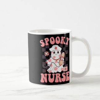 Taza De Café Enfermera floral floral cute fantasma enfermera Gr